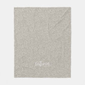 シルバーエレガントグリッターホーム結婚デコールの名前 フリースブランケット (正面)