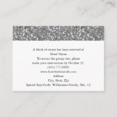 シルバーエレガントグリッタールックホテルアンドディレクション エンクロージャーカード (正面)