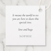 シルバーエレガントグリッター名21名ありがとう フェイバータグ (裏面)