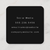 シルバーエレガントグリッター落書き スクエア名刺 (裏面)