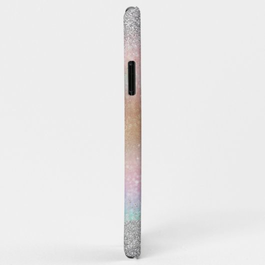 シルバーエレガントグリッター金ゴールドレインボー抽象芸術アート Case-Mate iPhoneケース (裏面/右)