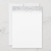 シルバーエレガントグリッター21歳の誕生日パーティー 招待状 (裏面)