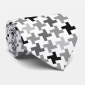 シルバーエレガントグレイ幾何学男子ネクタイ ネクタイ (ロール)