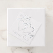 シルバーエレガントサンキューフォイルメッセージカード フェイバータグ (箱)