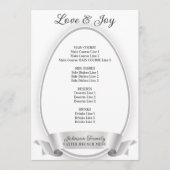 シルバーエレガントシンプルイースターエッグブランチ メニュー (正面)