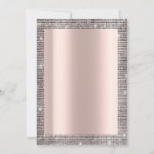 シルバーエレガントシークインフレームバラ金ゴールド退職 招待状 (裏面)