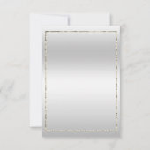 シルバーエレガントジュエリドボウ誕生日 招待状 (裏面)