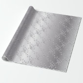 シルバーエレガントズ結婚バンド ラッピングペーパー (アンロールド)