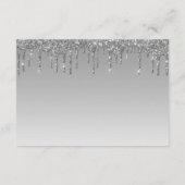 シルバーエレガントドリップグリッター結婚ズ詳細 エンクロージャーカード (裏面)