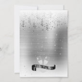 シルバーエレガントニューイヤーイブパーティの招待状 招待状 (裏面)