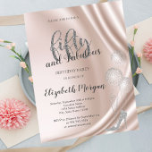 シルバーエレガントハイヒール50thバースデーパーティー 招待状