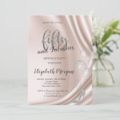 シルバーエレガントハイヒール50thバースデーパーティー 招待状 (スタンド正面)