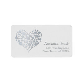 シルバーエレガントハートオングレー ラベル