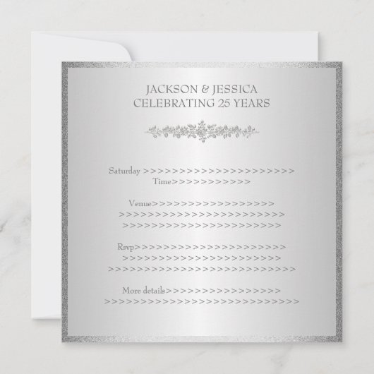 シルバーエレガントバラ25周年パーティー 招待状 (裏面)