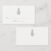 シルバーエレガントパイナップル結婚ズ・エスコート・カード プレイスカード (正面/裏面)