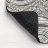 シルバーエレガントビクトリアンアールヌーボー マウスパッド (コーナー)