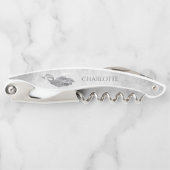 シルバーエレガントピーコックコルク ソムリエナイフ (正面)