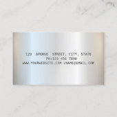 シルバーエレガントフェザー公証人シルバーグリッター 名刺 (裏面)