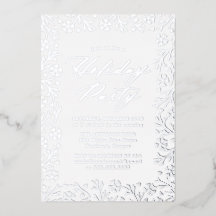 シルバーエレガントフォイルスノーフレークホリデーパーティー