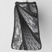 シルバーエレガントフラクタルデザインデジタルアートピンポン ゴルフヘッドカバー (回転90)