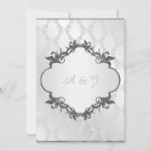 シルバーエレガントフレームウェディング 招待状 (正面)