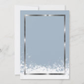 シルバーエレガントフレームダスティブルーリタイア 招待状 (裏面)