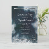 シルバーエレガントフレーム紙吹雪ナイトスカイリタイア 招待状 (スタンド正面)