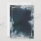 シルバーエレガントフレーム紙吹雪ナイトスカイリタイア 招待状 (裏面)