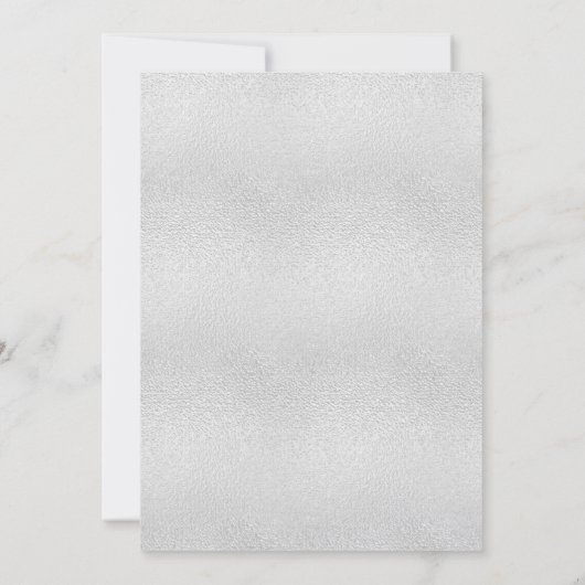 シルバーエレガントフローラの植物性の結婚高級 招待状 (裏面)