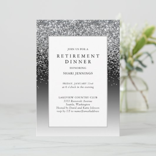 シルバーエレガントブラック・リタイア・パーティー 招待状 (スタンド正面)