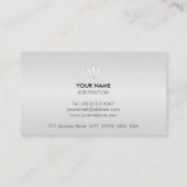 シルバーエレガントメタリックのブランドルック 名刺 (裏面)