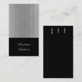 シルバーエレガントメタルプロファイルカード 名刺 (正面/裏面)