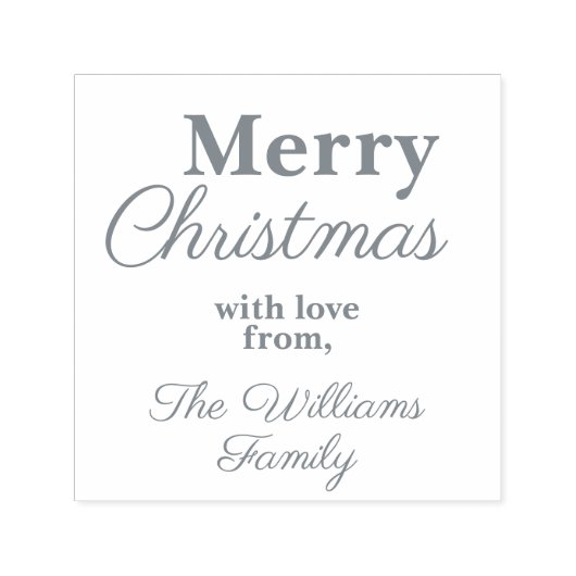 シルバーエレガントメリークリスマスホリデーパーティー セルフインキングスタンプ (デザイン)