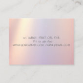 シルバーエレガントモダングリッターまばたき、メイクアップ 名刺 (裏面)