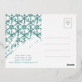 シルバーエレガントモダンフェスティバル企業のホリデー 箔招待状ポストカード (裏面)