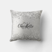 シルバーエレガントモノグラム名 クッション (裏面)