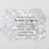 シルバーエレガントライツバルミツワー招待状 招待状 (正面/裏面)