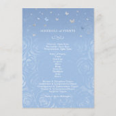 シルバーエレガントライトブルーバラメニュープログラム メニュー (裏面)