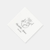 シルバーエレガントリングや輪彼女はYes婚約 スタンダードカクテルナプキン (角)