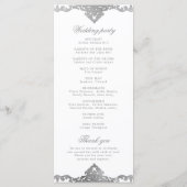 シルバーエレガントロマン華美ティックなヴィンテージ結婚式 プログラム (裏面)