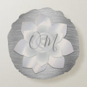 シルバーエレガントロータスOM ラウンドクッション (裏面)