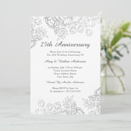 シルバーエレガントヴィンテージフローラ25周年記念 招待状 (スタンド正面)