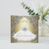 シルバーエレガント金ゴールドキンセアニェラ招待状 招待状 (スタンド正面)