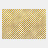 シルバーエレガント金ゴールドクリスマスオーナメント休暇W ラッピングペーパーシート (正面3)