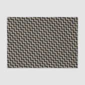 シルバーエレガント金ゴールドグリッターシェブロンオンブラック 薄葉紙 (正面)