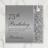 シルバーエレガント75th誕生日ありがとう フェイバータグ (裏面)