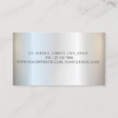 シルバーエレガント、レインボーグリッタードリップヘアサロン 名刺 (裏面)