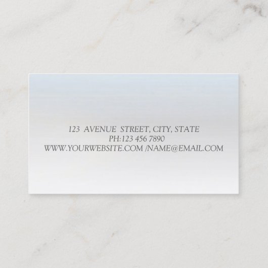 シルバーエレガント《写真》ぼけ味ウィメンズシルエットロータス 名刺 (裏面)