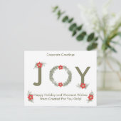 シルバーエレガント/金ゴールドハッピーホリデーカ企業のード シーズンポストカード (スタンド正面)