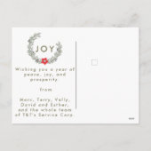 シルバーエレガント/金ゴールドハッピーホリデーカ企業のード シーズンポストカード (裏面)